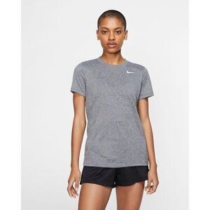 Nike Dri-Fit Light Gray Crew Neck Athletic Short Sleeve Top XS